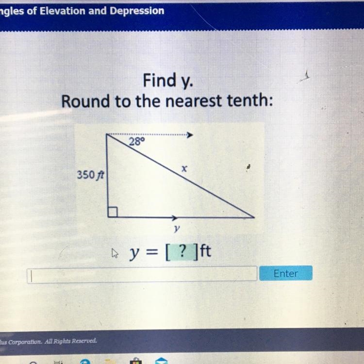 Find y. Round to the nearest tenth.-example-1