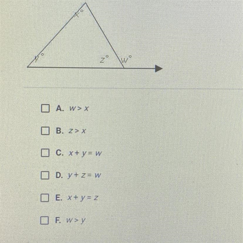 Which of the following statements must be true about this diagram? PLEASE HELP-example-1