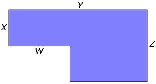 If X = 2 inches, Y = 8 inches, W = 4 inches, and Z = 5 inches, what is the area of-example-1