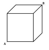 An ant needs to travel along a 20cm × 20cm cube to get from point A to point B. What-example-1