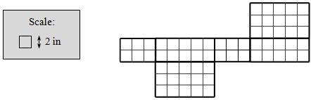 The net of a right rectangular prism is shown below: Find the surface area of the-example-1