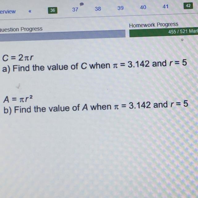 A) find the value of C B) find the value of A-example-1