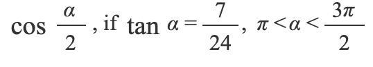 What does Cos a/2 equal to?-example-1