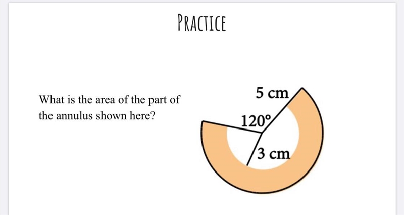 Please help me find the area of the annulus show here?-example-1