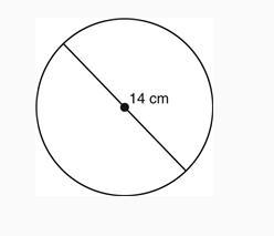 What is the area of the circle shown below?-example-1