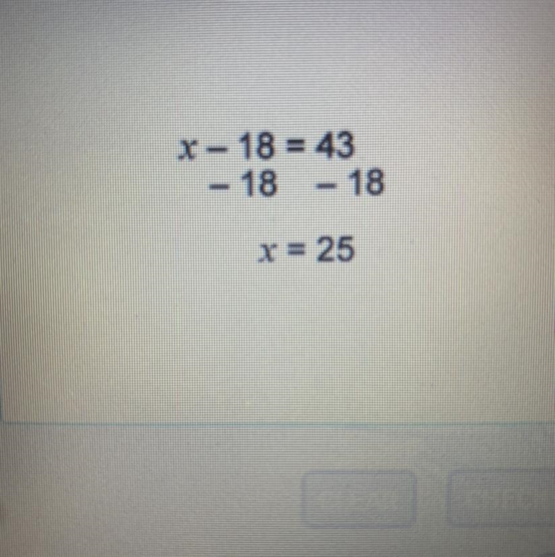 Judi solved the equation 1 – 18 = 43. Her work is shown. What error did Judi make-example-1