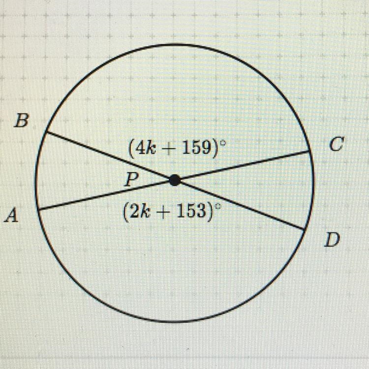 In the figure below, AC and BD are diameters of circle P. What is the arc measure-example-1