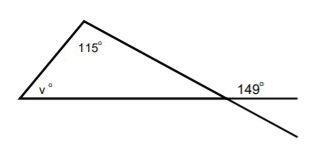 What is the degree measure of s? A) 31° B) 34° C) 58° D) 74°-example-1