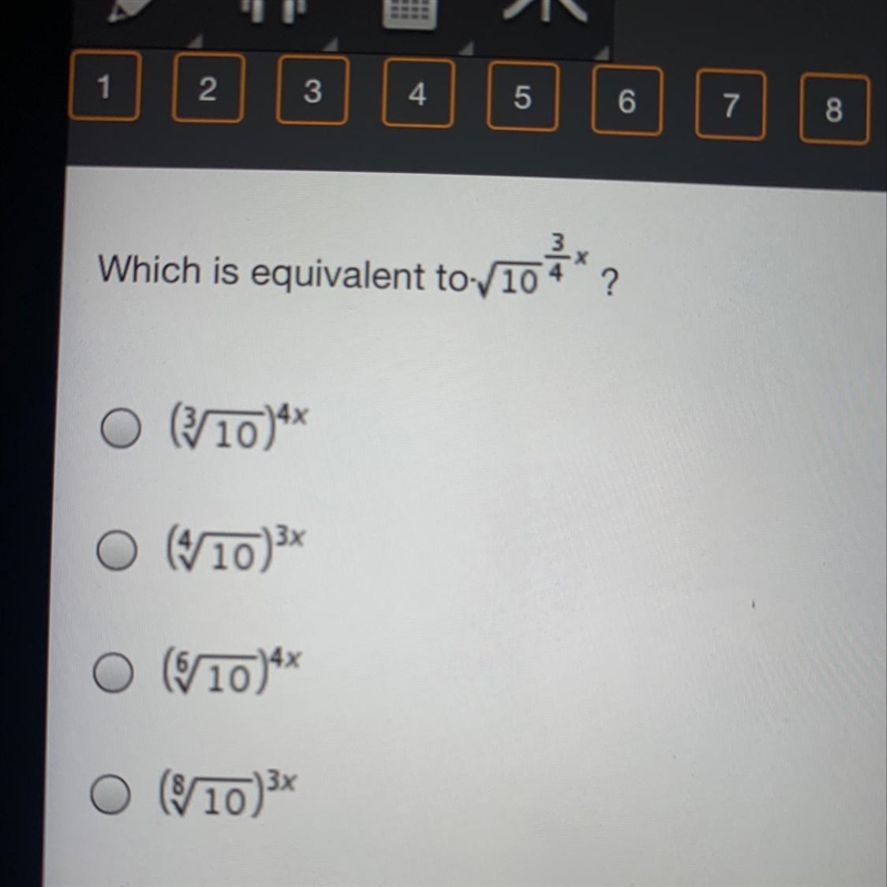 ** Which is equivalent to 104 ? please help!!!-example-1