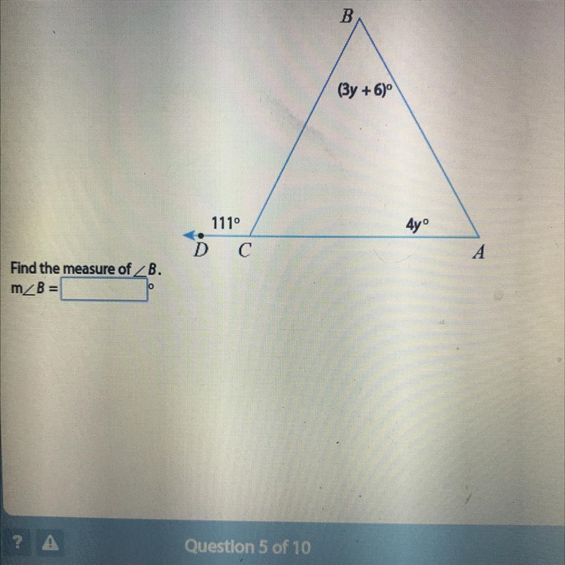 Find measure of <_B.-example-1