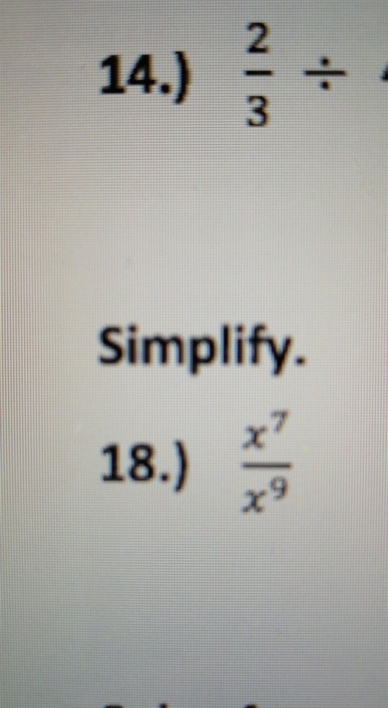 X to 7 divided by x to the 9 please answer this :)​-example-1