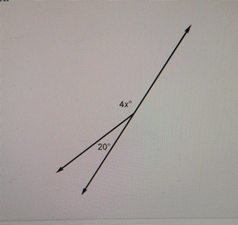 Find the value of x. • 5 • 20 • 40 • 45​-example-1