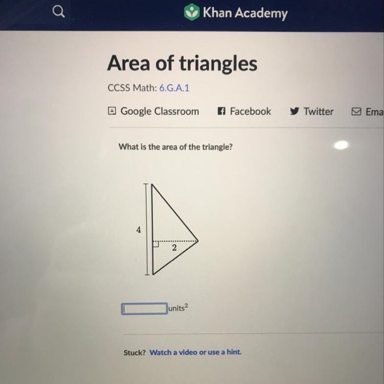 What is the area of the triangle?-example-1