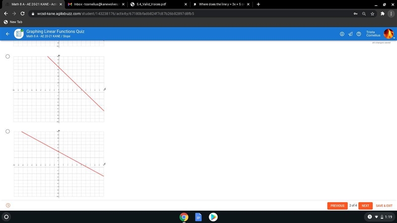 I Need Help With Graphing Linear Functions Take a look at both screenshots and all-example-2