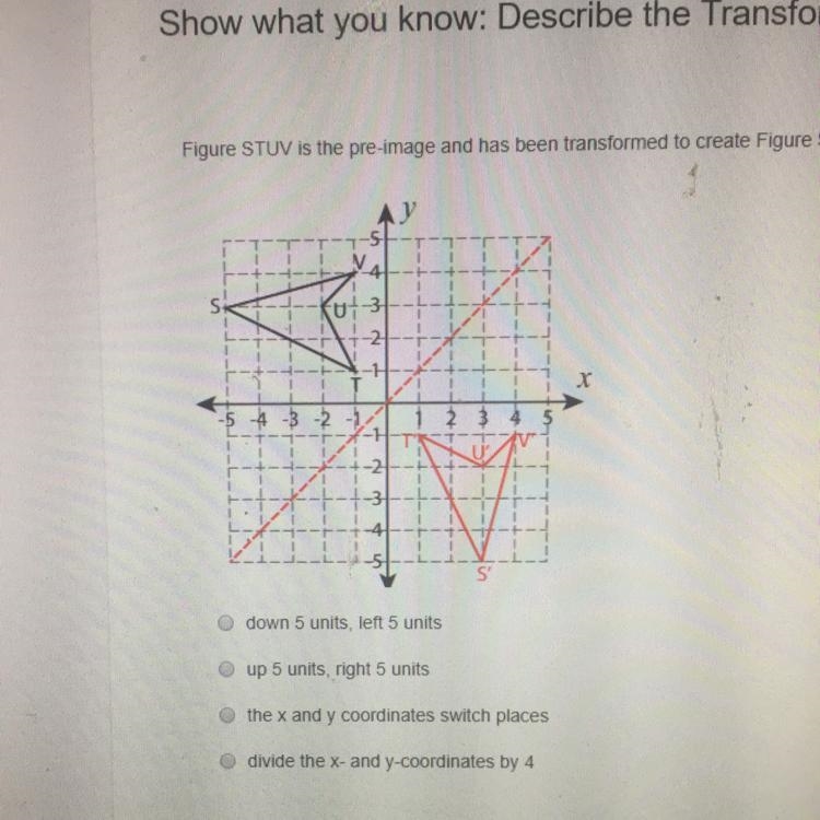 Which answer describes the transformation?-example-1