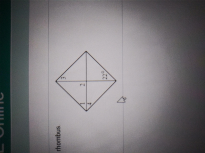 Find the measurements of all the numbered angles in the rhombus-example-1