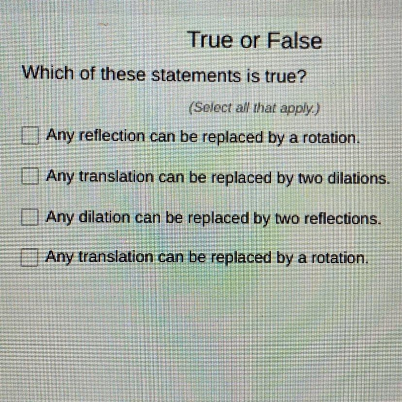 Which of these statements is true?-example-1