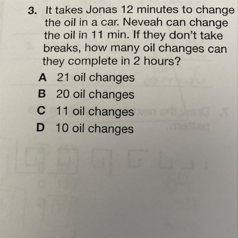 How many oil changes can they complete in 2 hours-example-1