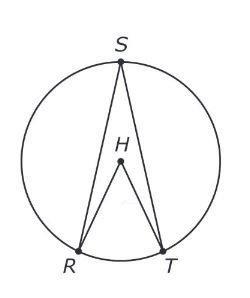 Consider circle H with a 3 centimeter radius. If the length of minor arc RS is 5 2 π, what-example-1