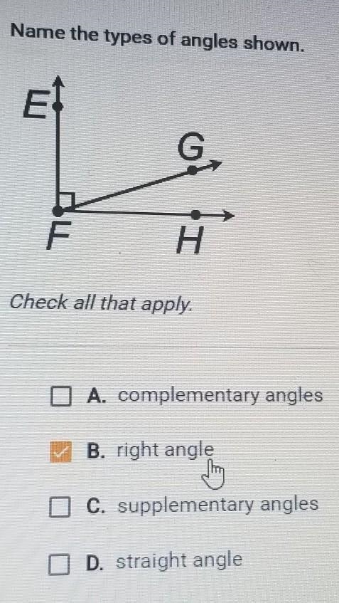 Name the angles shown check all that apply​-example-1