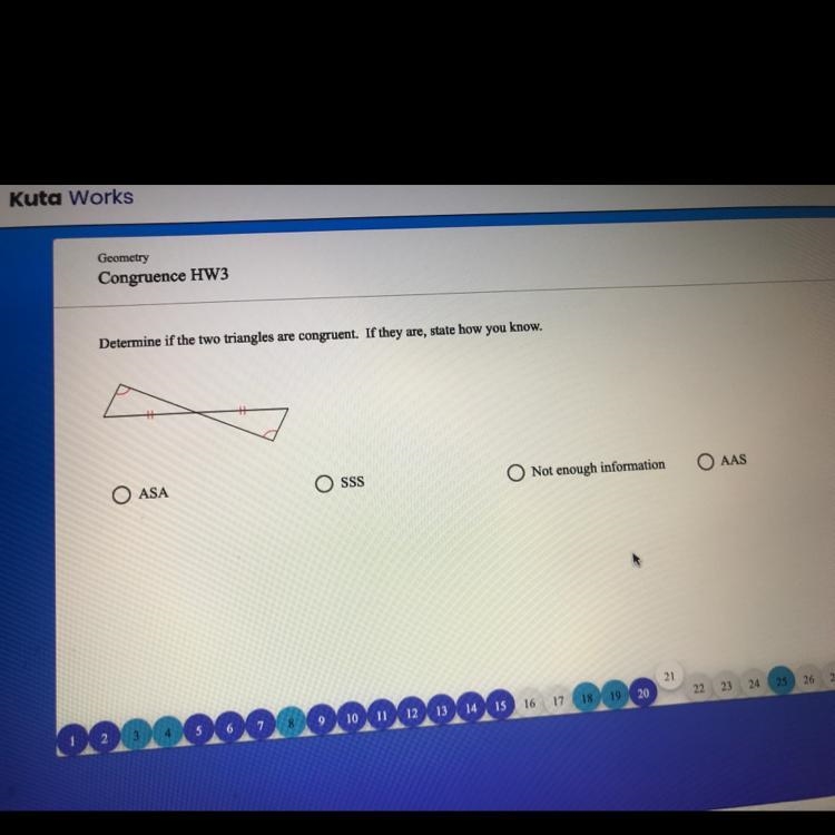 Determine if the two triangles are congruent.-example-1