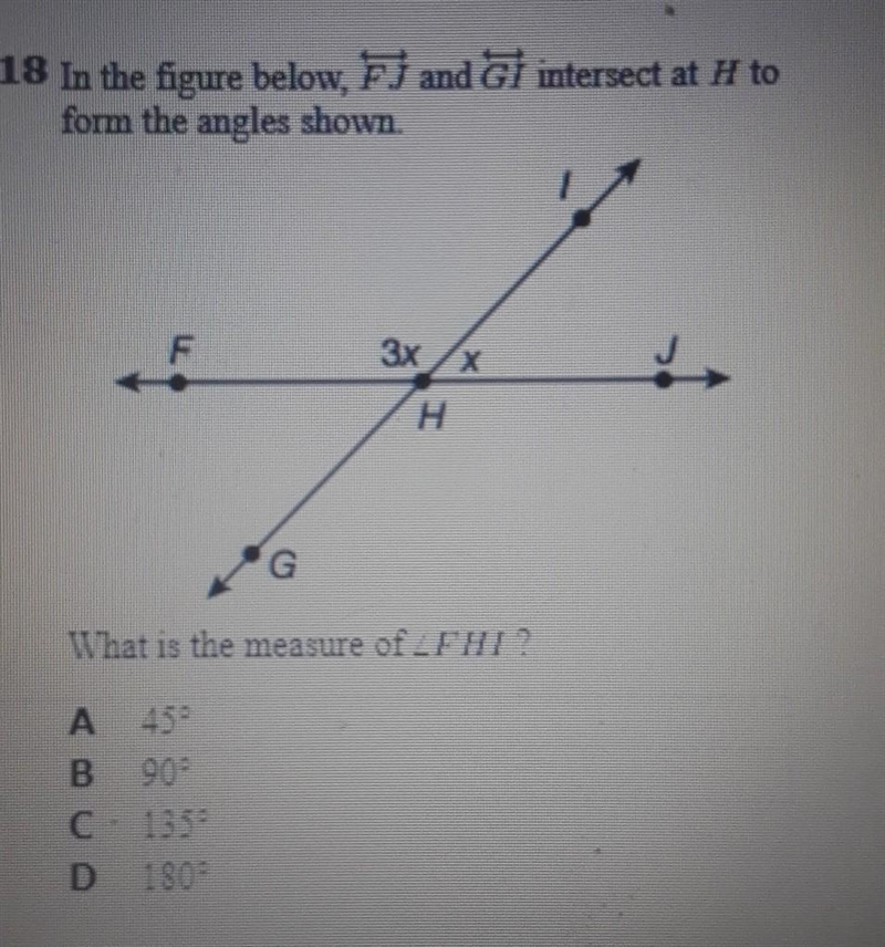 In the figure below, FJ and GI intersect at H to form the angles shown. What is the-example-1