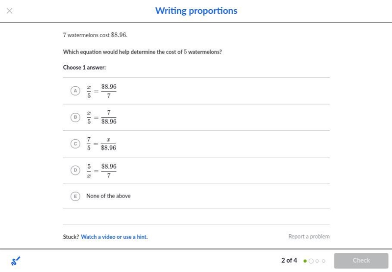 Writing Proportions.-example-1