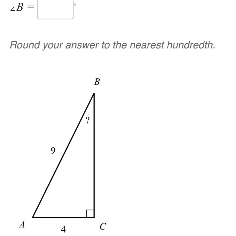 Solve for an angle in right triangles help-example-1