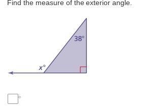 Find the measure of the exterior angle.-example-1