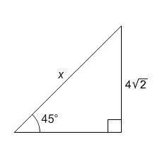 What is the value of x? 4 4√2 8 8√2-example-1