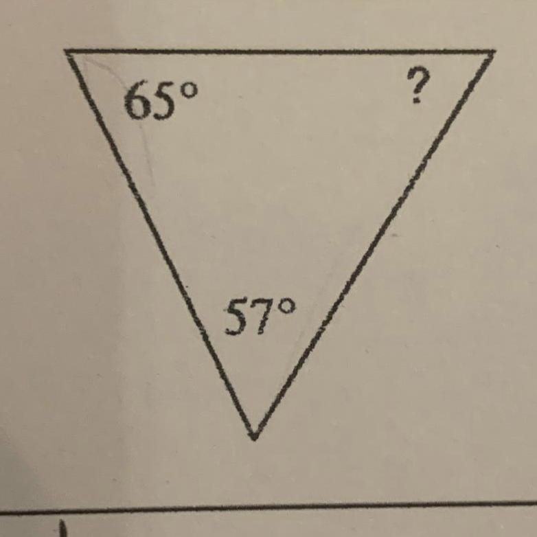 Find the missing angle! Please add an explanation!-example-1