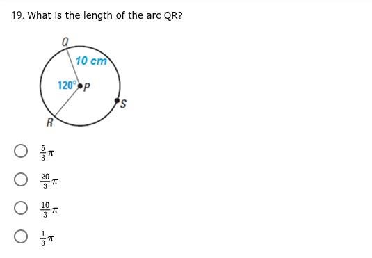 *PLEASE ANSWER!!* (: What is the length of the arc QR?-example-1