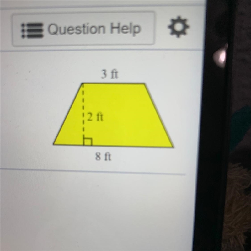 What’s the area of the trapezoid?-example-1