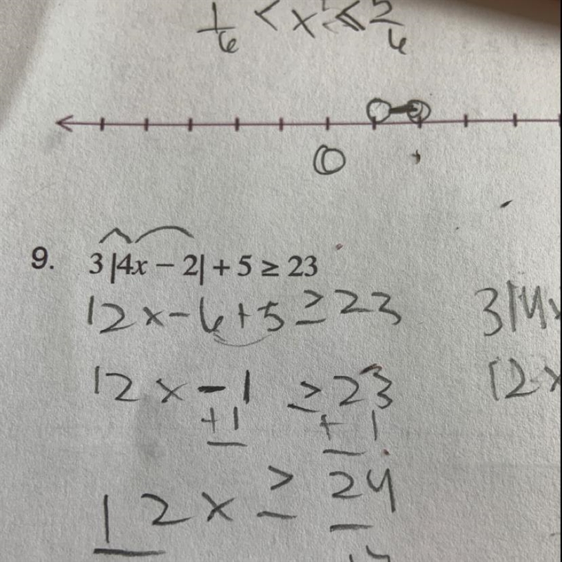 Solving absolute value inequalities help!-example-1