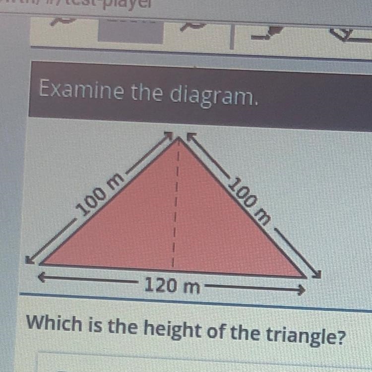 Which is the height of the triangle? ( PIC IS PROVIDE PLS HELP ME)-example-1