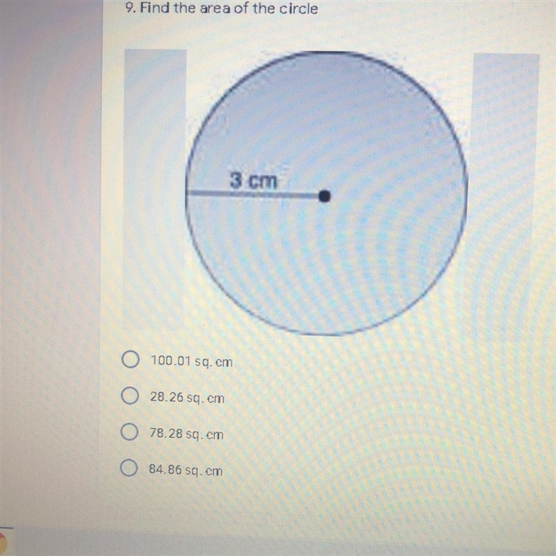 Area of the circle ??-example-1