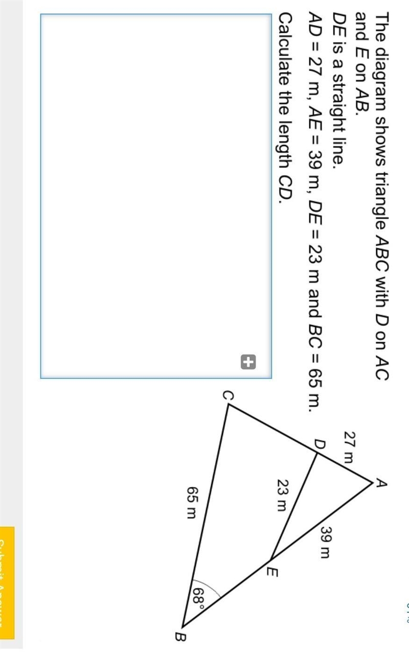 Calculate the length CD. I need to understand how to do it, can someone help me please-example-1