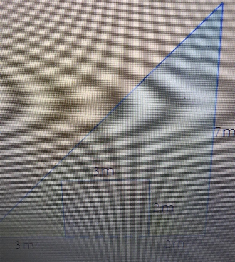 A rectangle is removed from a right triangle to create the shaded region shown below-example-1