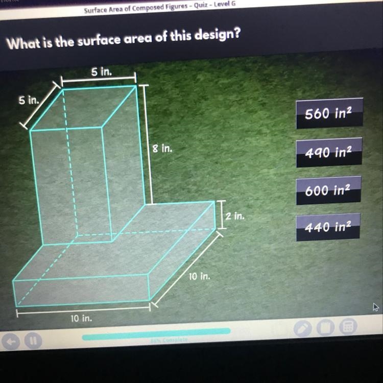 What is the surface area of this design?-example-1