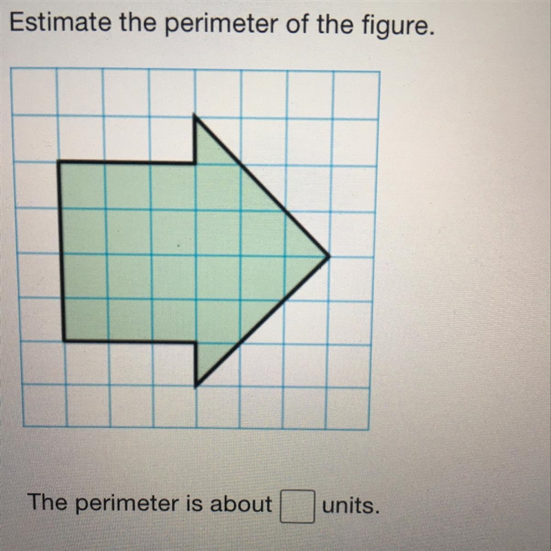 Estimate the perimeter of the figure-example-1