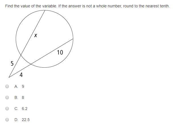 Find the value of the variable. If the answer is not a whole number, round to the-example-1