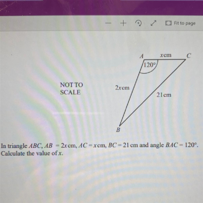 Thank you！calculate the value of x-example-1