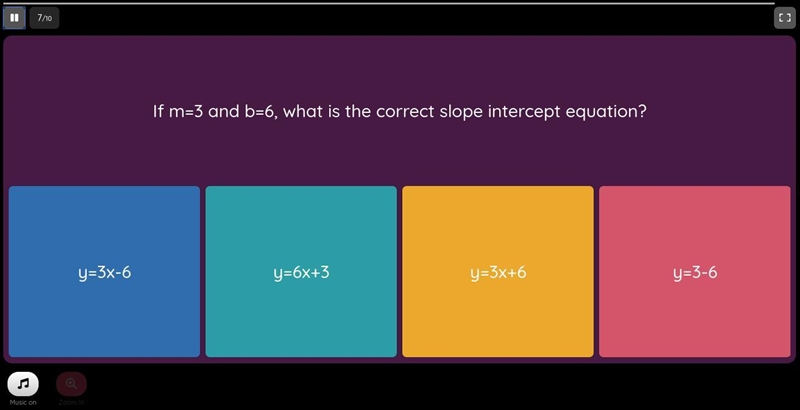 What is the correct slope intercept interquation Screenshot attached-example-1