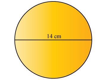 What is the approximate area of the circle shown? Use 3.14 to approximate pi. Round-example-1