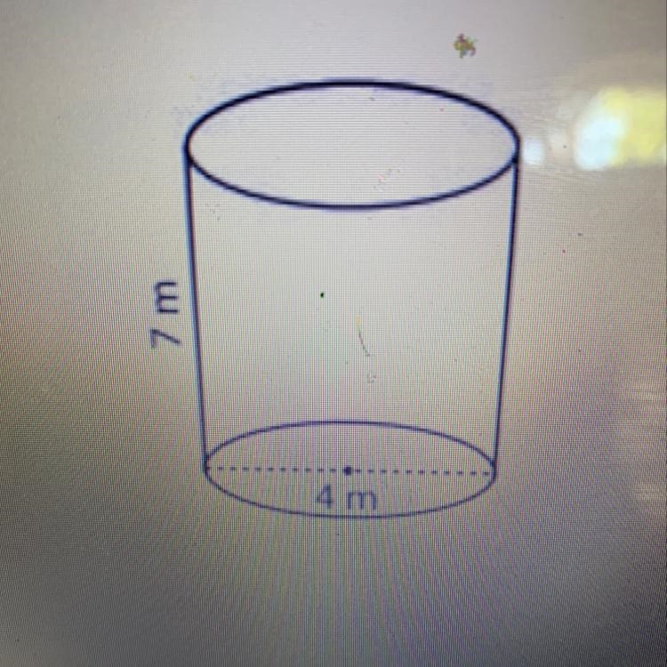 Find the exact volume of the cylinder. 1471 m3 2871 m3 5670 m3 11271 m3-example-1