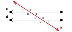 25 POINTS PLEASE HELP For lines a, c, and d, line c is parallel to line d. Write all-example-1