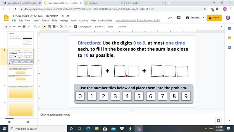 I need help to get 10 or closer to 10 using decimal numbers-example-1