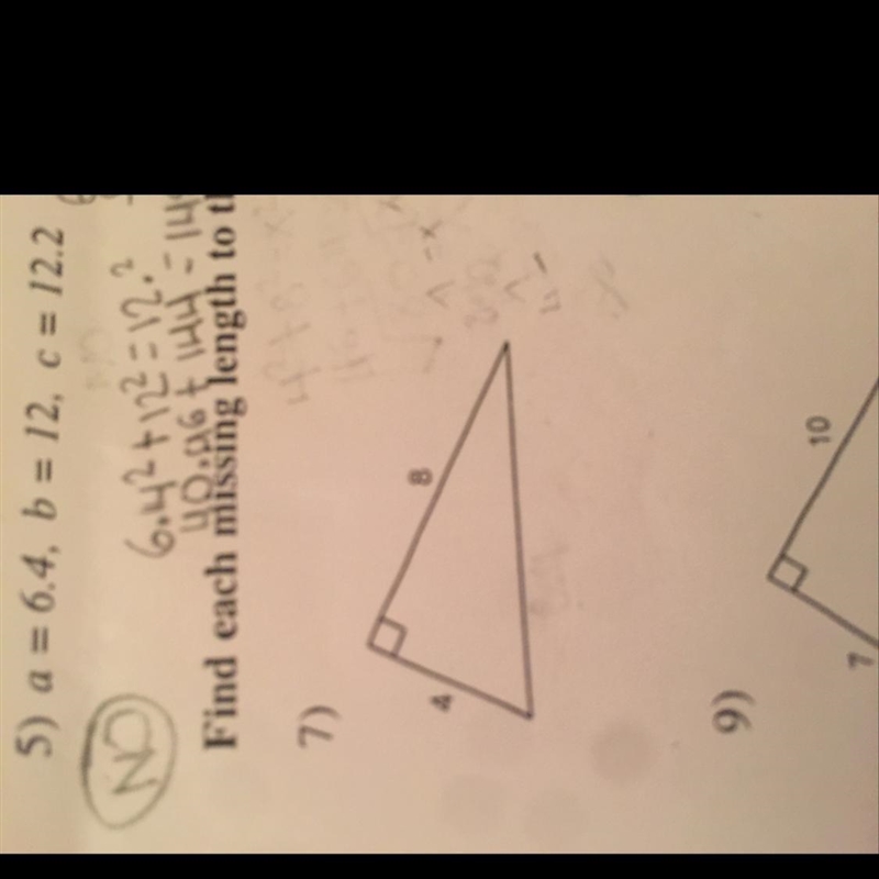 Pythagorean theorem-example-1