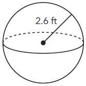 Determine the volume of the sphere. Use 3.14 for (pie) . Round your answer to the-example-1