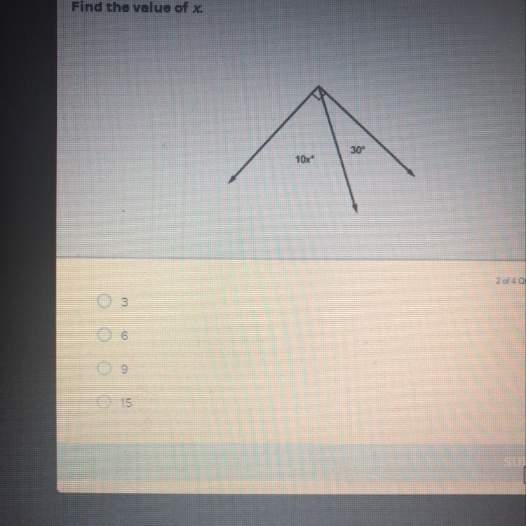 Find the value of x for 10-example-1